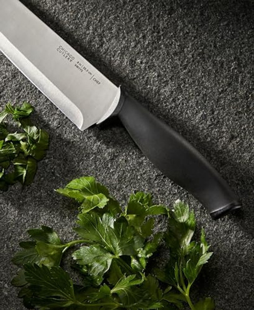 Chicago Cutlery Belmont (13-Pc) Kitchen Knife Block Set With Steak Knives And Wooden Block Polymer Ergonomic Handles And Sharp Stainless Steel Professional Chef Knife Set