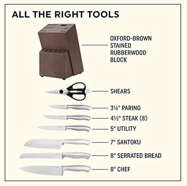 Chicago Cutlery Insignia (13-Pc) Kitchen Knife Block Set With Wooden Block Contoured Handles And Sharp Stainless Steel Professional Chef Knife Set & Scissors Chicago Cutlery Insignia (13-Pc) Kitchen Knife Block Set With Wooden Block Contoured Handles And Sharp Stainless Steel Professional Chef Knife Set & Scissors