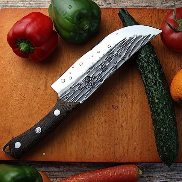 Chinese Professional Chef Knife 7.87 Inch Vegetable Meat Knife Stainless Steel Blade For Home And Restaurant Use