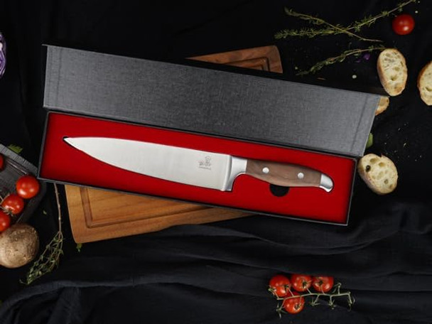 Chef Knife 8 Inch Japanese Professional Chef Knife High Carbon Stainless Steel Razor Sharp Chefs Kitchen Knife Vegetable Chopping Knife For Cooking With Full-Tang Handle Walnut Chef Knife 8 Inch Japanese Professional Chef Knife High Carbon Stainless Steel Razor Sharp Chefs Kitchen Knife Vegetable Chopping Knife For Cooking With Full-Tang Handle Walnut