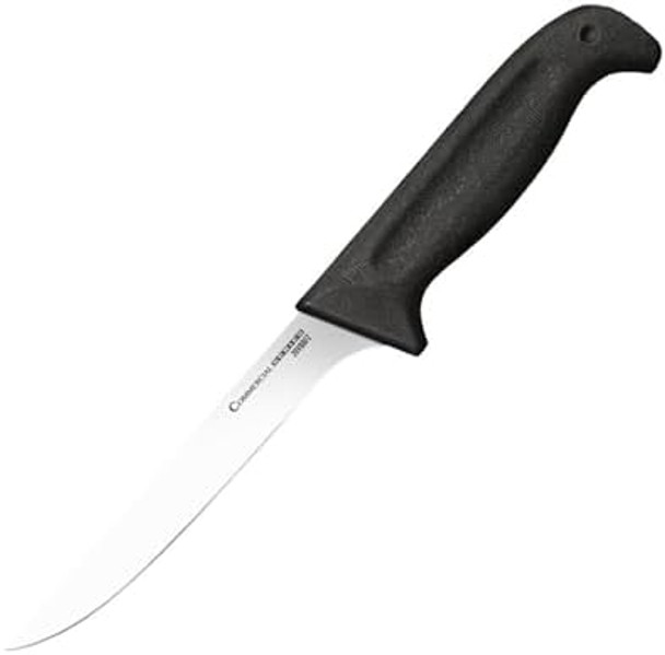 Cold Steel Commercial Series 6" Flexible German 4116 Stainless Steel Fixed Blade Narrow Straight Back Game & Fish Processing Cutting Boning Knife With Ergonomic Kray-Ex Handle