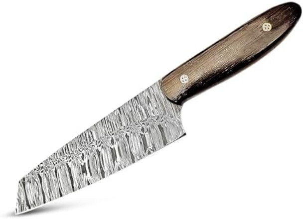 Coldland 6 Inch Chef Knife - Damascus Chef Knife Ultra-Sharp Cutting Core With Ergonomic Wenge Wood Handle Full Tang Design For Slicing Chopping And Dicing Effortless Precision In Every Cut