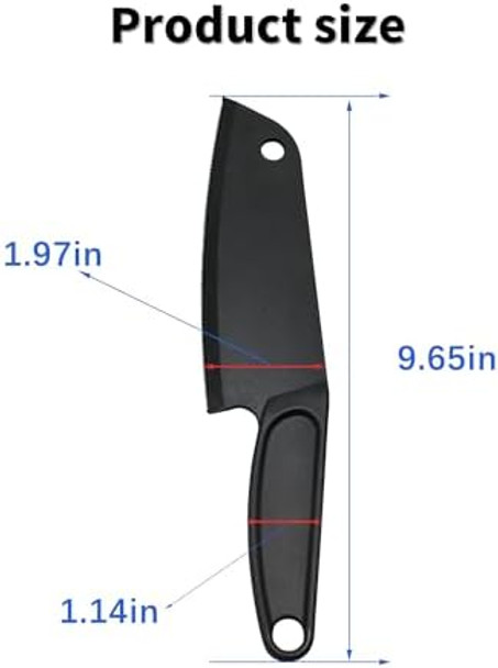 Nylon Knife With High Temperature Resistance For Nonstick Pans Lightweight Plastic Kitchen Knife Safe For Kids Best For Cutting Bread Pizza Fruits Vegetables (1 Full Serration)