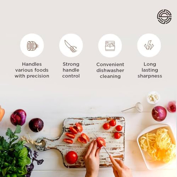 Precisioncut Copper 8 Inch Chef’S Knife- High Carbon Stainless Steel Blade With Copper Titanium Coating Rust Proof Magnetic. Used For Meat Fruits Vegetables. Dishwasher Safe.