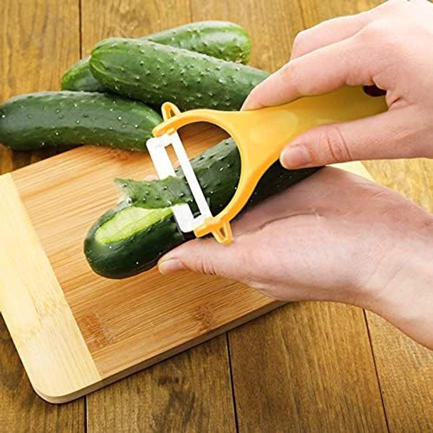 Ceramic Knife Setfive Piece 6" Chef Knife 5" Utility Knife 4" Fruit Knife 3" Paring Knife 1'' Vegetable Fruit Peeler Rust Proof And Stain Resistant Kitchen Chef Knife Sharp Set (Colorful)