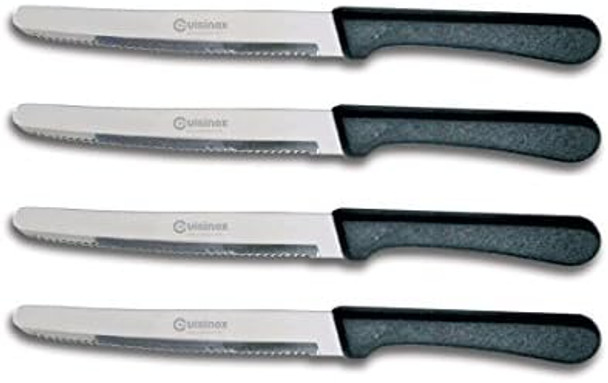 Cuisinox Steak Knives Set Of 4 Black Polypropylene Handle With Rounded Tip