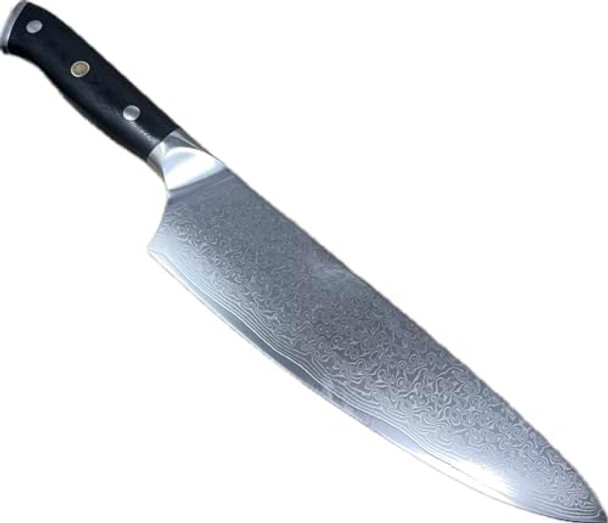 Japanese 8 Inch Damascus Kitchen Knife Vg-10 Steel Gyuto Chef Knife 67-Layer High Carbon Stainless Steel With G10 And Wood Handle