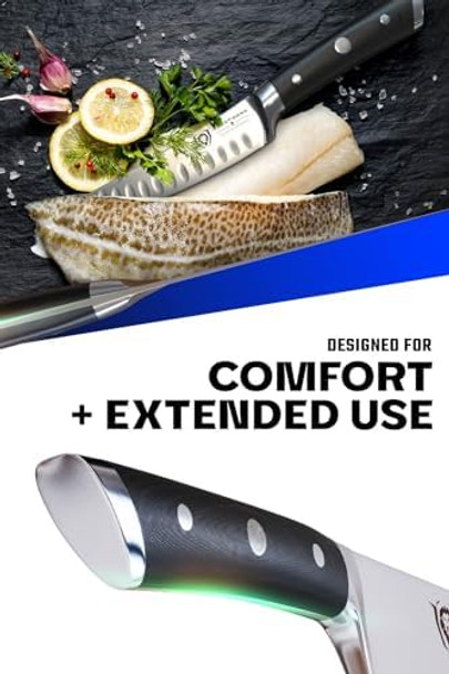Dalstrong Fillet Knife - 6 Inch - Gladiator Series Elite - High Carbon German Steel - Black G10 Handle - Sheath Included - Razor Sharp Kitchen Knife - Boning Knife - Nsf