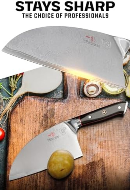Dalstrong Serbian Chef Knife - 8 Inch - Meat Cleaver - Shogun Series Elite - Japanese Aus-10V Super Steel Kitchen Knife - G10 Handle - Razor Sharp Chef'S Knife - Sheath Included