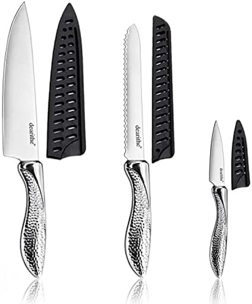 Kitchen Knife Set 3 Piece High Carbon Stainless Steel Professional Chef Knife Set Sharp Knife With Sheath Knives Set For Kitchen