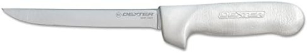 Dexter-Russell 1543 Sani-Safe Boning Knife 6-Inch Flexible Blade Narrow Dexsteel Edge Slip-Resistant White Handle With Fingerguard Nsf Made In Usa