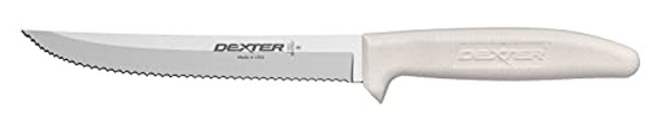 Dexter-Russell Sani-Safe S156Sc-Pcp 6" White Scalloped Utility Knife With Polypropylene Handle Model:092187133039
