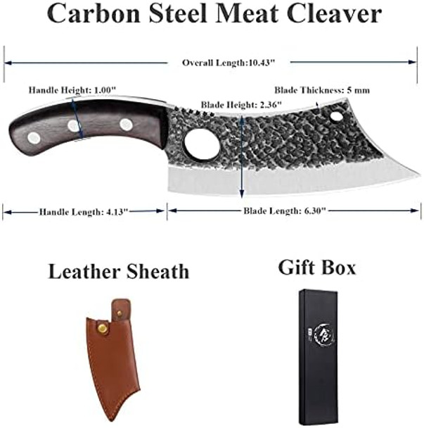 Dragon Riot 8" Unique Eagle Style Chef Knife Viking s For Men Viking Knives High Carbon Steel Kitchen Knife With Sheath Bbq Knife