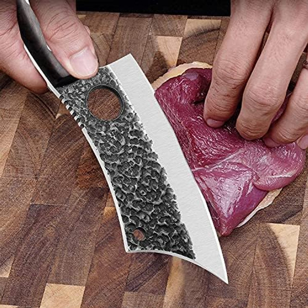 Dragon Riot 8" Unique Eagle Style Chef Knife Viking s For Men Viking Knives High Carbon Steel Kitchen Knife With Sheath Bbq Knife
