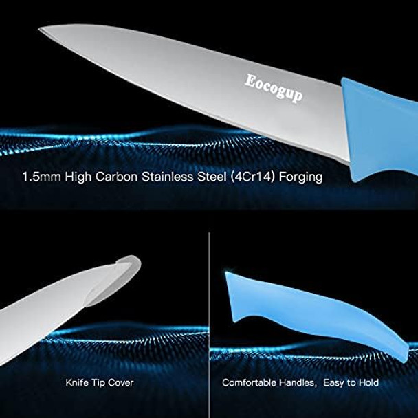 Paring Knife3.7 Inch Fruit And Vegetable Paring Knivesstainless Steel Super Sharp Small Kitchen Knives Setsassorted Colors Handle(Set Of 4)