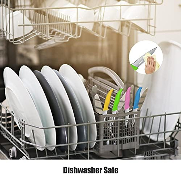 Paring Knife3.7 Inch Fruit And Vegetable Paring Knivesstainless Steel Super Sharp Small Kitchen Knives Setsassorted Colors Handle(Set Of 4)