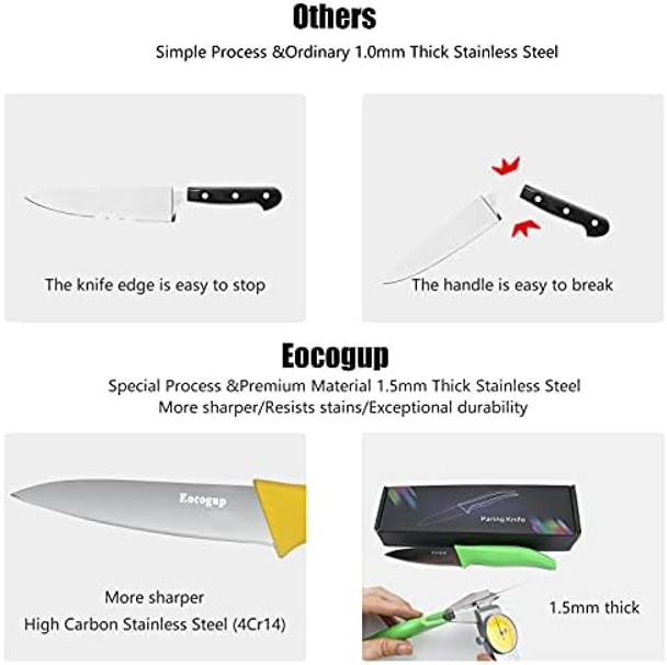 Paring Knife3.7 Inch Fruit And Vegetable Paring Knivesstainless Steel Super Sharp Small Kitchen Knives Setsassorted Colors Handle(Set Of 4)