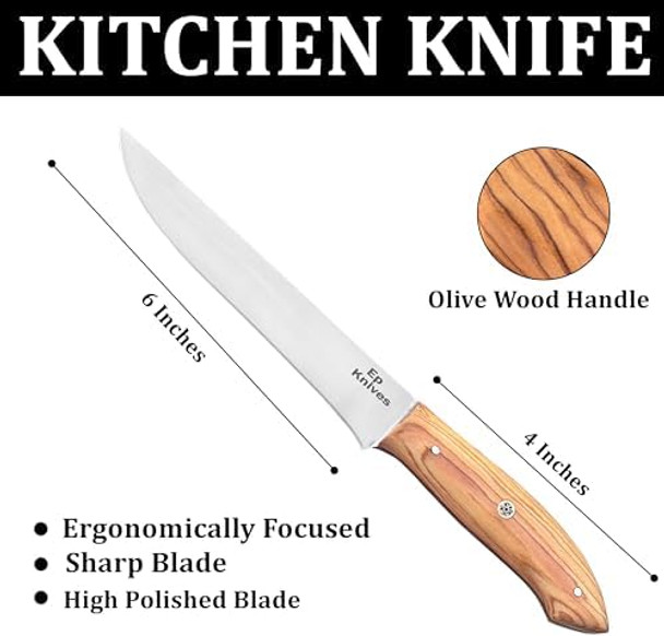 10" Handmade Breaking Knife Best Meat Cutting Knife D2 Steel Made Fish Fillet Knives Professional Boning Knife With Sheath Edc
