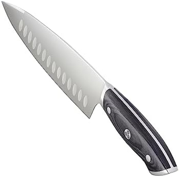 Ergo Chef 8-In Chef’S Knife & 4-In Paring Knife Pro Series 2.0 Forged High Carbon 7Cr17Mov Stainless Steel Ergonomic Black Pakkawood Handle