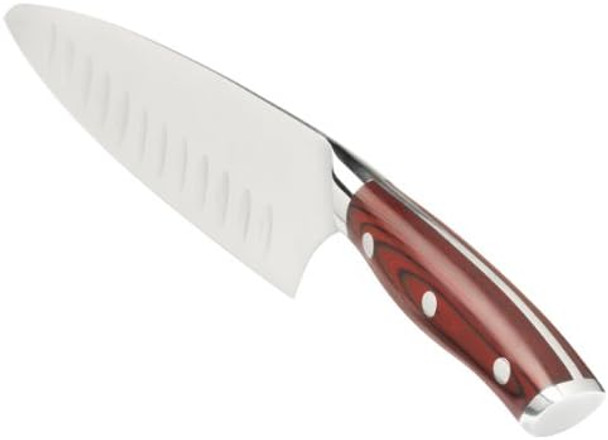 Ergo Chef 3-Piece Crimson Series Knife Set: 8" Chef'S Knife 8" Offset Bread Knife & 3.5" Paring Knife - Forged High Carbon X50Crmov15 German Stainless Steel With Ergonomic G10 Handle
