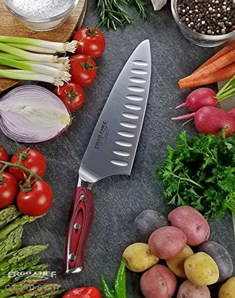 Ergo Chef Crimson Series 8” Chef’S Knife - Forged High Carbon X50Crmov15 German Stainless Steel Blade With Ergonomic G10 Handle For Precision Cutting