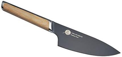 Everdure German Steel Professional Chef Knife 5.98 Inch Knife With Titanium Coated Blade And Pakka Wood Handle Perfect Kitchen Knife For Slicing Or Dicing Your Vegetables And Meat