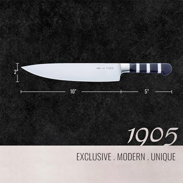 F. Dick - 1905 Chef’S Knife - Kitchen Knife With 10.2’’ Steel & 56 Hrc - Ideal For Any Kitchen - Versatile - Nsf - Ultra Sharp - Ergonomic Handle - High Carbon - Made In Germany