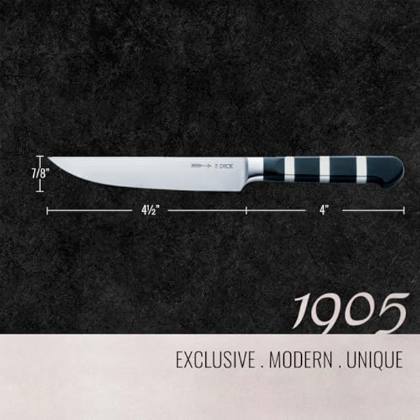 F. Dick – 1905 Steak Knife - Meat Knife With 4.7" Blade & 56 Hrc - Ideal For Cutting Meat & Fish - Utility Knife - Stainless Steel - Ultra Sharp - Ergonomic Handle - High Carbon F. Dick – 1905 Steak Knife - Meat Knife With 4.7" Blade & 56 Hrc - Ideal For Cutting Meat & Fish - Utility Knife - Stainless Steel - Ultra Sharp - Ergonomic Handle - High Carbon