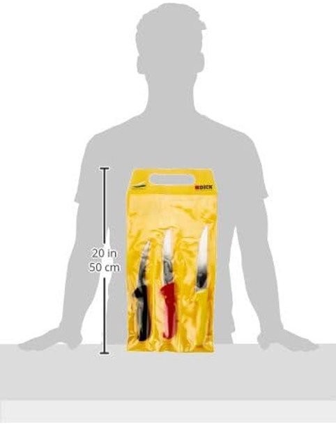 F. Dick – Ergogrip Knife Set - 3 Piece Butcher Knife Set Consisting Of Flexibel Boning Knife Wide Boning Knife & Cut-Off Knife - Nsf - Stainless Steel - Ultra Sharp - Made In Germany