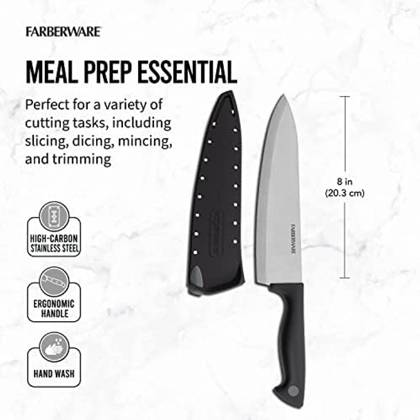 Farberware Edgekeeper 8-Inch And 3.5-Inch Kitchen Knife Set With Self-Sharpening Blade Covers High Carbon-Stainless Steel Razor-Sharp Chef And Paring Knives Black Farberware Edgekeeper 8-Inch And 3.5-Inch Kitchen Knife Set With Self-Sharpening Blade Covers High Carbon-Stainless Steel Razor-Sharp Chef And Paring Knives Black