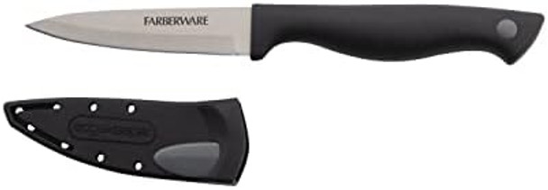 Farberware Edgekeeper 8-Inch And 3.5-Inch Kitchen Knife Set With Self-Sharpening Blade Covers High Carbon-Stainless Steel Razor-Sharp Chef And Paring Knives Black Farberware Edgekeeper 8-Inch And 3.5-Inch Kitchen Knife Set With Self-Sharpening Blade Covers High Carbon-Stainless Steel Razor-Sharp Chef And Paring Knives Black