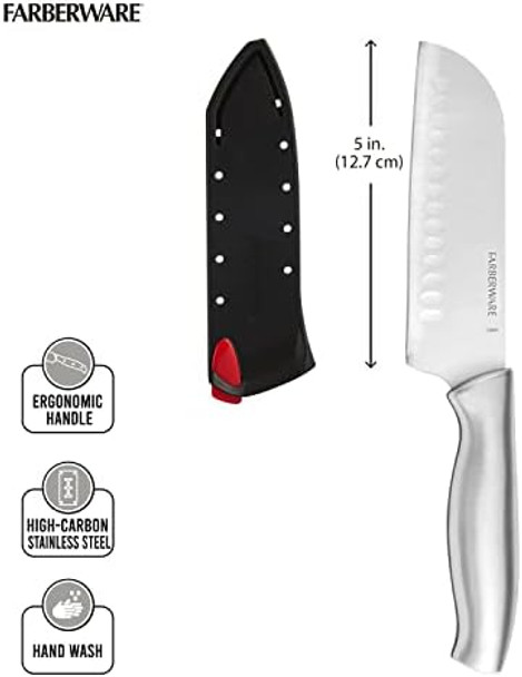 Farberware Edgekeeper Self-Sharpening Santoku Knife 5-Inch Stainless Farberware Edgekeeper Self-Sharpening Santoku Knife 5-Inch Stainless