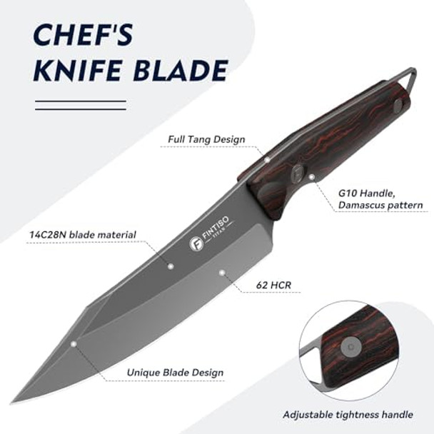 Kitchen Knife Sharp Chef Knife With G10 Handle Professional Cooking Knife For Home And Kitchen