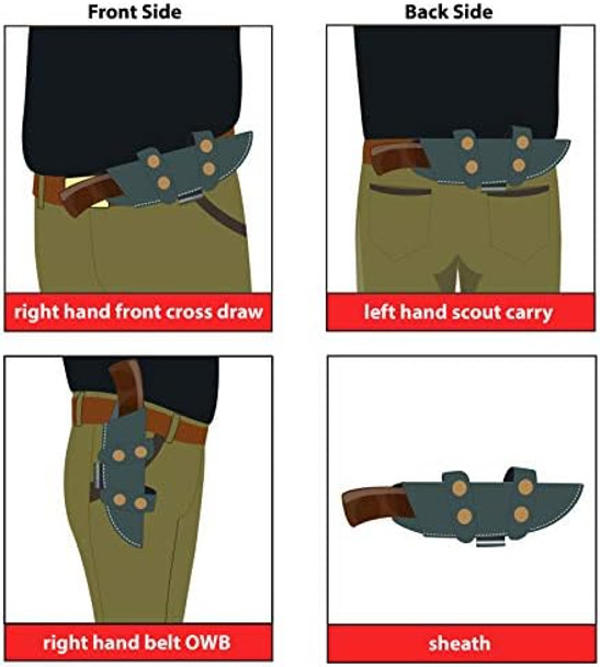 Gcs Handmade Bone Handle D2 Tool Steel Chef Knife With Leather Sheath Full Tang Blade Designed For Hunting & Edc Gcs 179