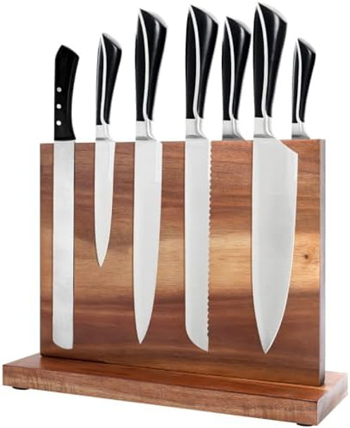 Magnetic Knife Holder Wooden Knife Magnetic Strip Magnetic Knife Block With Strong Magnets Kitchen Knives Organizer Tools No Drilling