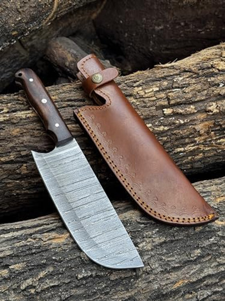 Fixed Blade Damascus Steel Cleaver Knife 12 Inch Professional Sharp Chef Knife Chopping Knifes For Man