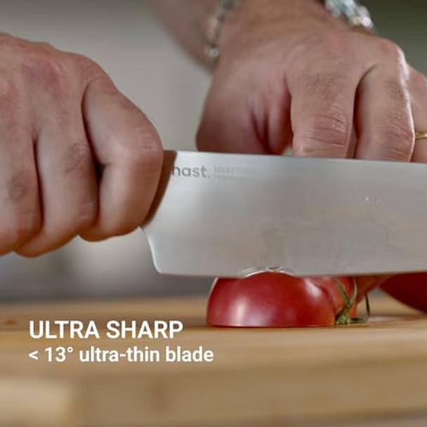 Hast 8 Inch Chef Knife Ultra Sharp Japanese Kitchen Knife Carbon Stainless Steel Lightweight Ergonomic & Award-Winning Japanese Knife Professional Stainless Steel Knife