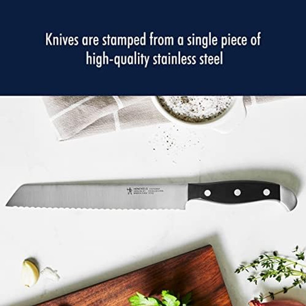 Henckels Statement Razor-Sharp 8-Inch Bread Knife Cake Knife German Engineered Informed By 100+ Years Of Mastery & Statement Razor-Sharp 8-Inch Chef'S Knife
