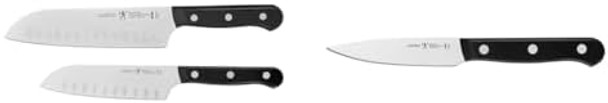 Henckels 2-Pc Santoku Knife Set 5 Inch & 7 Inch Plus 4-Inch Chef Knife German Engineered Stainless Steel