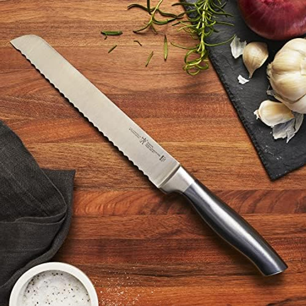 Henckels Graphite Razor-Sharp 8-Inch Bread Knife Cake Knife German Engineered Informed By 100+ Years Of Mastery Gray