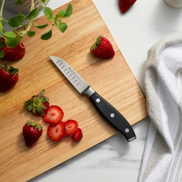 Henckels Forged Premio Kudamono Paring Knife 3-Inch Black/Stainless Steel
