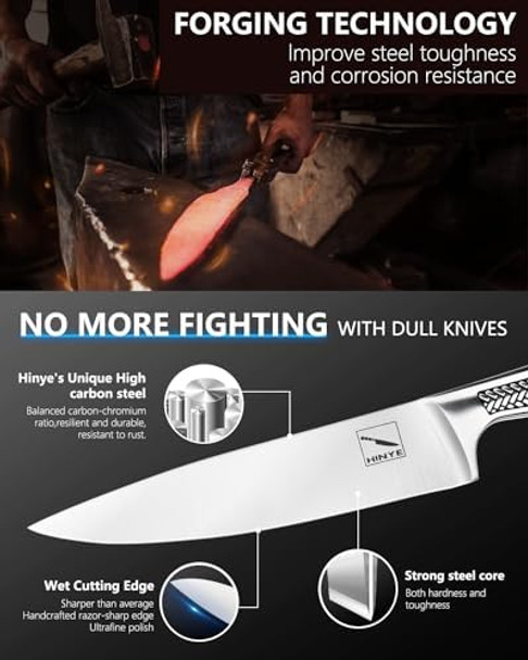 8 Inch High Carbon Stainless Steel Chef Knife - Sharp Kitchen Knife With Unibody Design Ideal For Family & Restaurant Use Presented In A Box 8 Inch High Carbon Stainless Steel Chef Knife - Sharp Kitchen Knife With Unibody Design Ideal For Family & Restaurant Use Presented In A Box