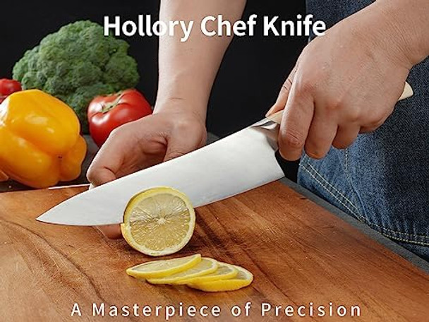 Chef Knife – 8 Inch Kitchen Knife - Super Sharp Professional High Carbon Stainless Steel Cooks Knife With Pakkawood Handle