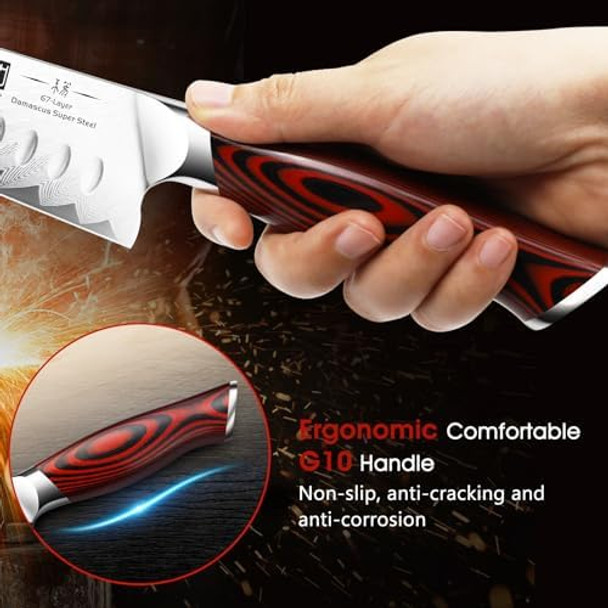 7-Inch Damascus Santoku Knife & 8-Inch Chef Knife