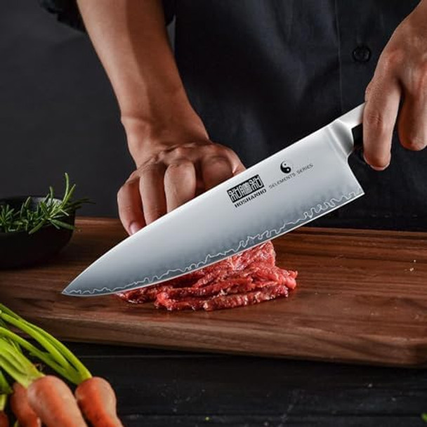 3 Pieces Knife Set Ultra-Sharp Japanese Super Steel Kithen Knives Set Professional Chef Knife Set With Ergonomic Wooden Handle & Box