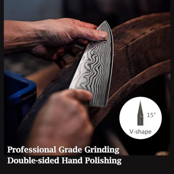 3 Pieces Knife Set Professional High Carbon Powder Steel Kitchen Knife Set Ultra Sharp Knives Set For Kitchen With Elegant Box