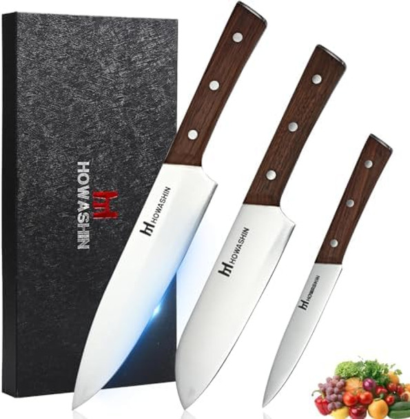 4Pcs Chef Knife Setgermen High Carbon Stainless Steel Kitchen Knife Setprofessional Knife Set Natural Wood Full Handle Tang With Gife-Box 4Pcs Chef Knife Setgermen High Carbon Stainless Steel Kitchen Knife Setprofessional Knife Set Natural Wood Full Handle Tang With Gife-Box