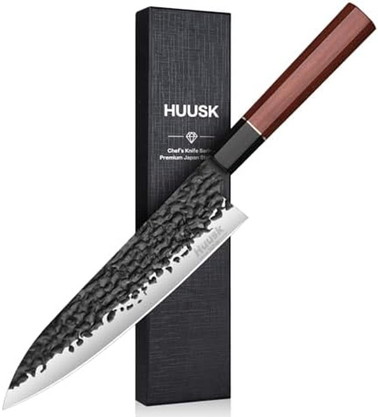 Huusk 8" Hand Forged Knife & 8” Chef Knife Huusk 8" Hand Forged Knife & 8” Chef Knife