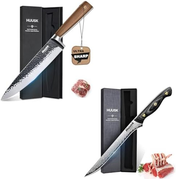 Huusk Japanese Chef Knife 8 Inch Gyuto Kitchen Knife Damascus Boning Knife Hand Forged Sushi Knives Vg10 Brisket Trimming Knife For Meat Cutting Kitchen Cooking Knife For Cuttting Meat Vegetables Huusk Japanese Chef Knife 8 Inch Gyuto Kitchen Knife Damascus Boning Knife Hand Forged Sushi Knives Vg10 Brisket Trimming Knife For Meat Cutting Kitchen Cooking Knife For Cuttting Meat Vegetables