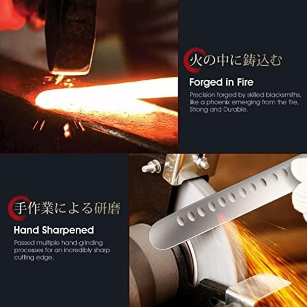 Huusk Japan Brisket Knife For Meat Cutting Bundle With Multipurpose Japanese Chef Knives